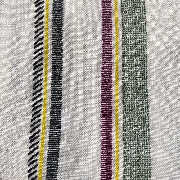 Staccato Cap Sleeve Button Back Top 💗 White & Multi Stripes - Picture 14 of 16